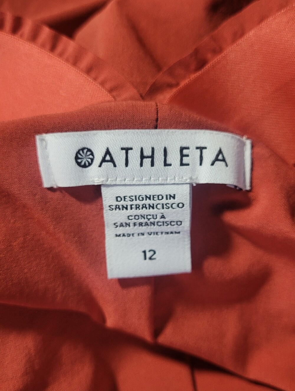 Athleta Savannah Jumpsuit V-Neck Wide Leg Featherweight Stretch Currant Size 12 - Picture 9 of 13